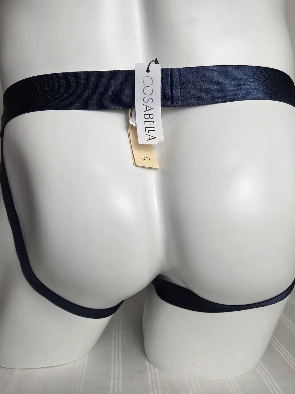 Cosabella Men's Navy Blue Lace Jockstrap - Modern Support
